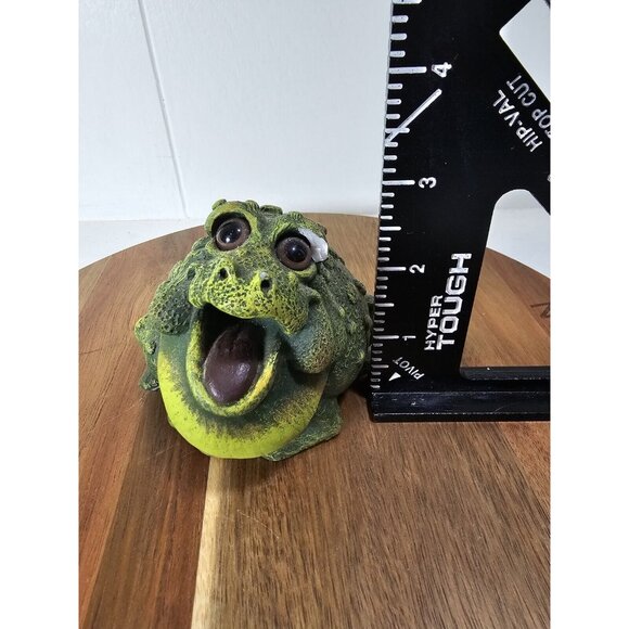 Vintage 90s Pete Apsit Frog Toad Figurine Large Eyes See Pics - Picture 6 of 9